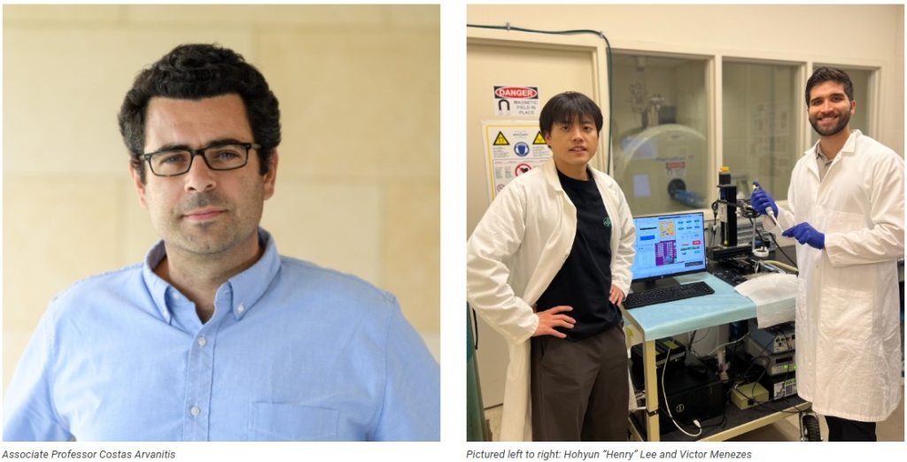 Associate Professor Costas Arvanitis and student